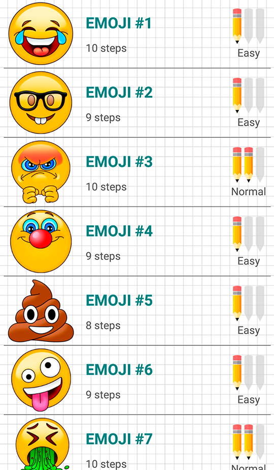 اسکرین شات 1 برنامه How to Draw Emoji Emoticons