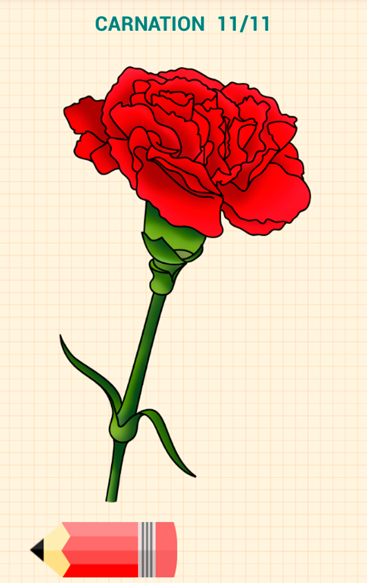 اسکرین شات 6 برنامه How to Draw Flowers