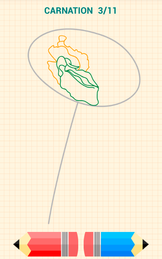 اسکرین شات 3 برنامه How to Draw Flowers
