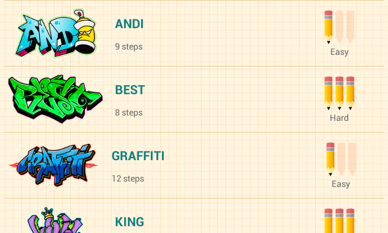 اسکرین شات 2 برنامه How to Draw Graffitis