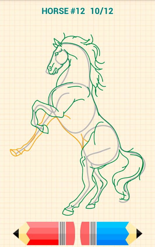 اسکرین شات 5 برنامه How to Draw Horses