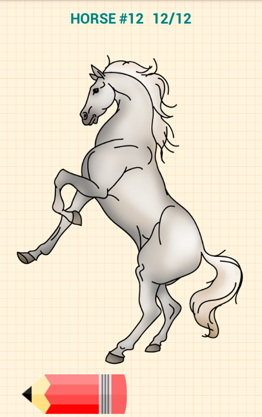 اسکرین شات 6 برنامه How to Draw Horses