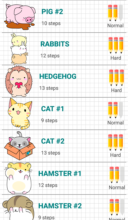 اسکرین شات 1 برنامه How to Draw Kawaii Drawings