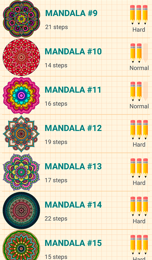 اسکرین شات 2 برنامه How to Draw Mandalas