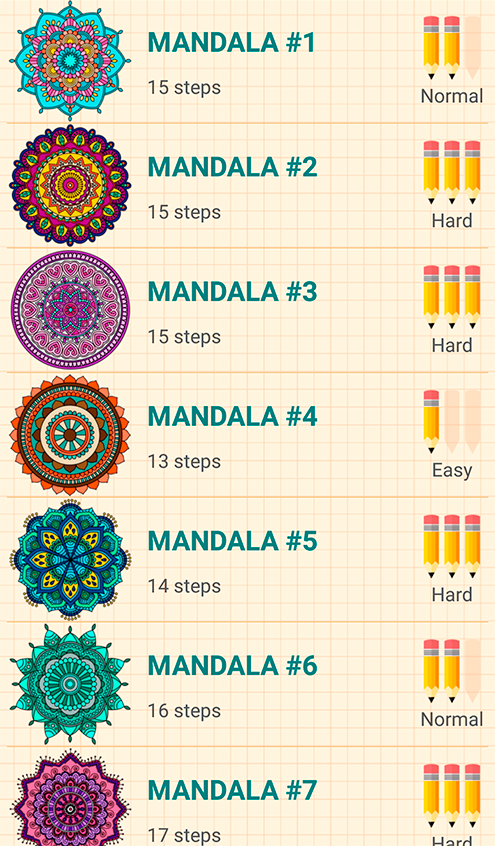 اسکرین شات 1 برنامه How to Draw Mandalas