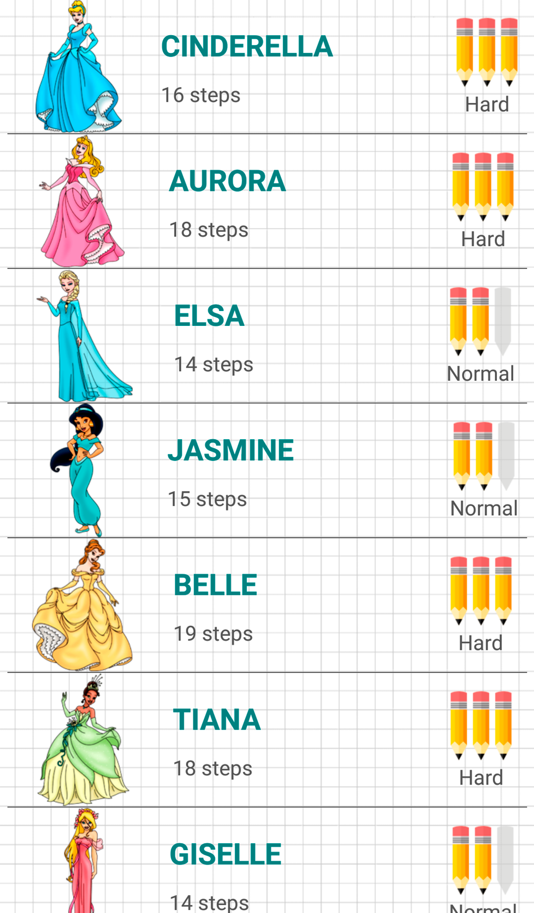 اسکرین شات 1 برنامه How to Draw Princess