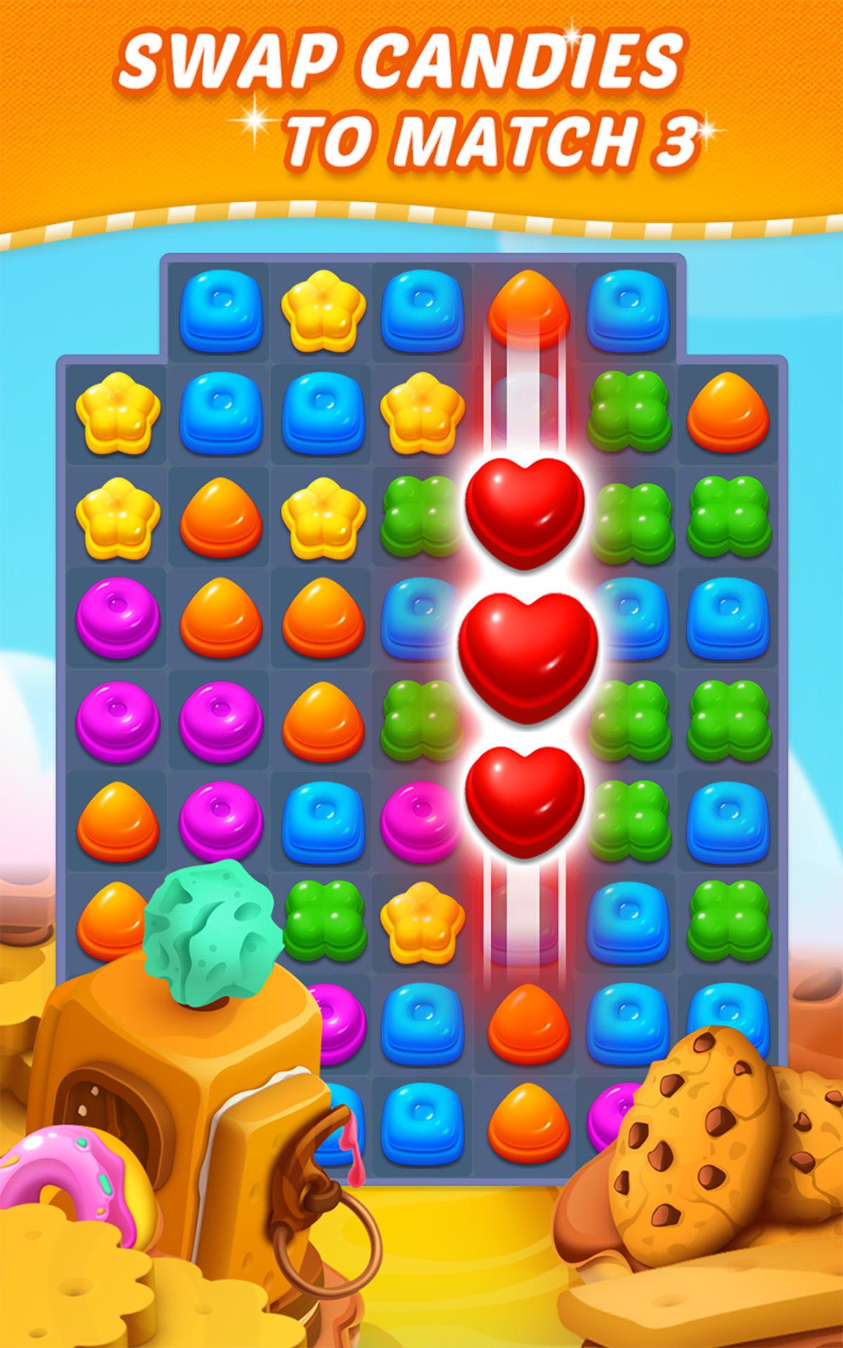 اسکرین شات 1 بازی Sweet Candy Puzzle: Match Game