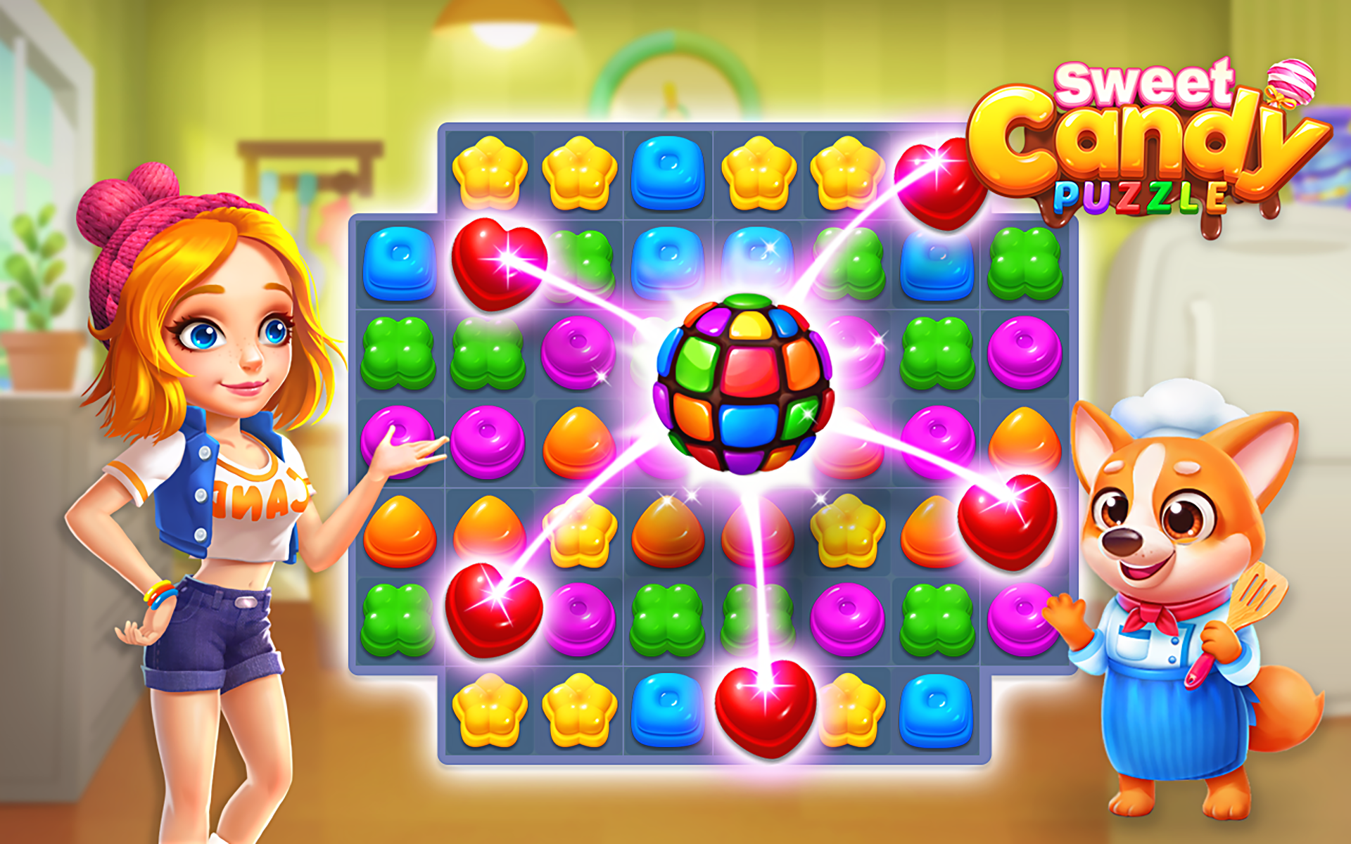 اسکرین شات 6 بازی Sweet Candy Puzzle: Match Game