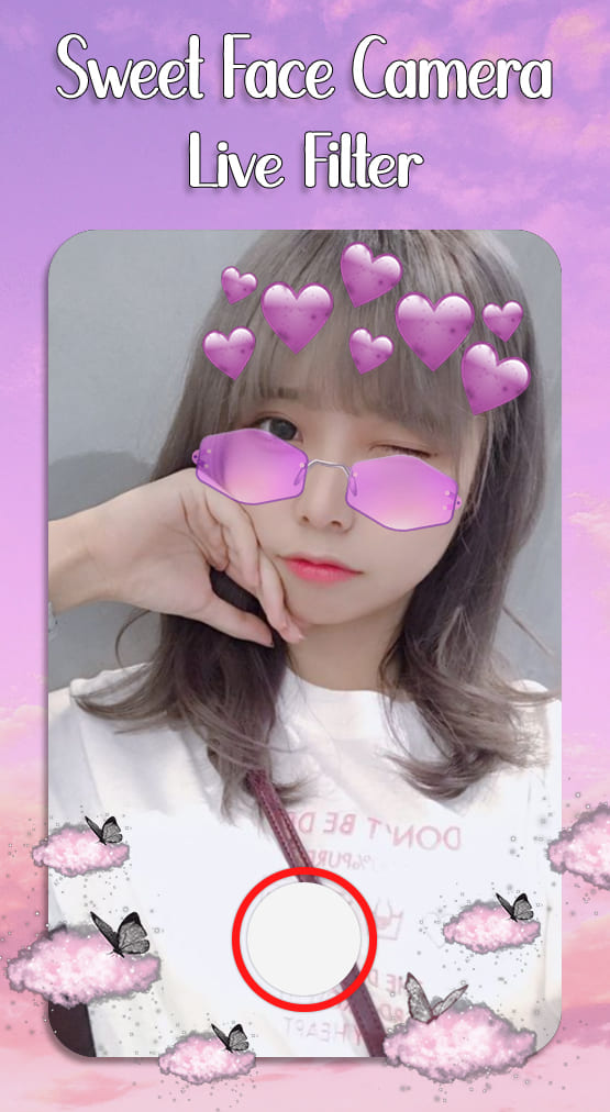 اسکرین شات 4 برنامه Sweet Face Camera Live Filter