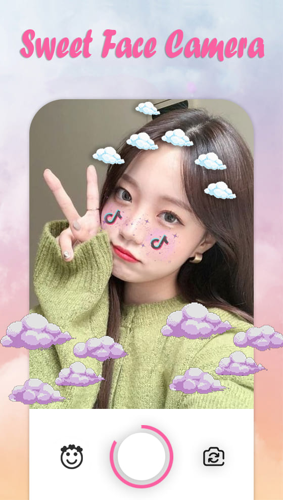 اسکرین شات 3 برنامه Sweet Face Camera - Live Face