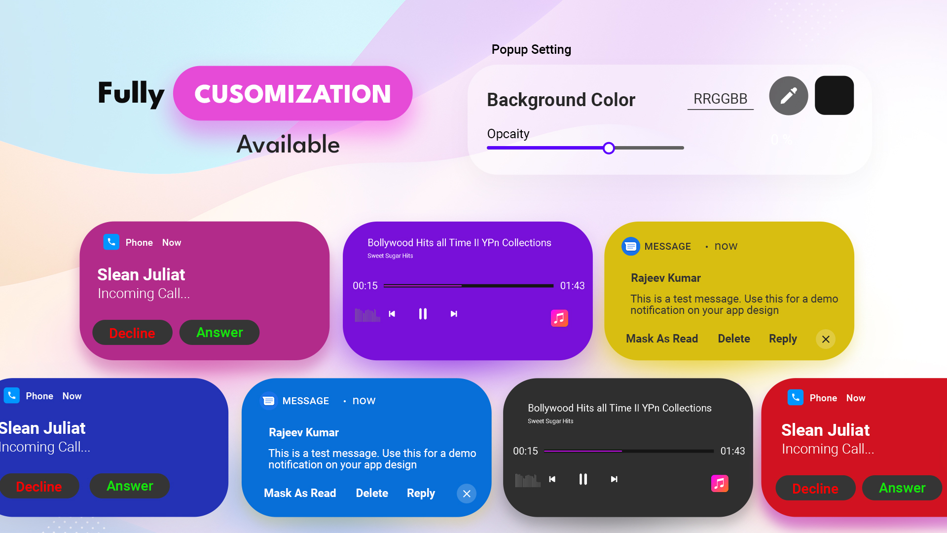 اسکرین شات 6 برنامه dynamicBar - Notification Bar