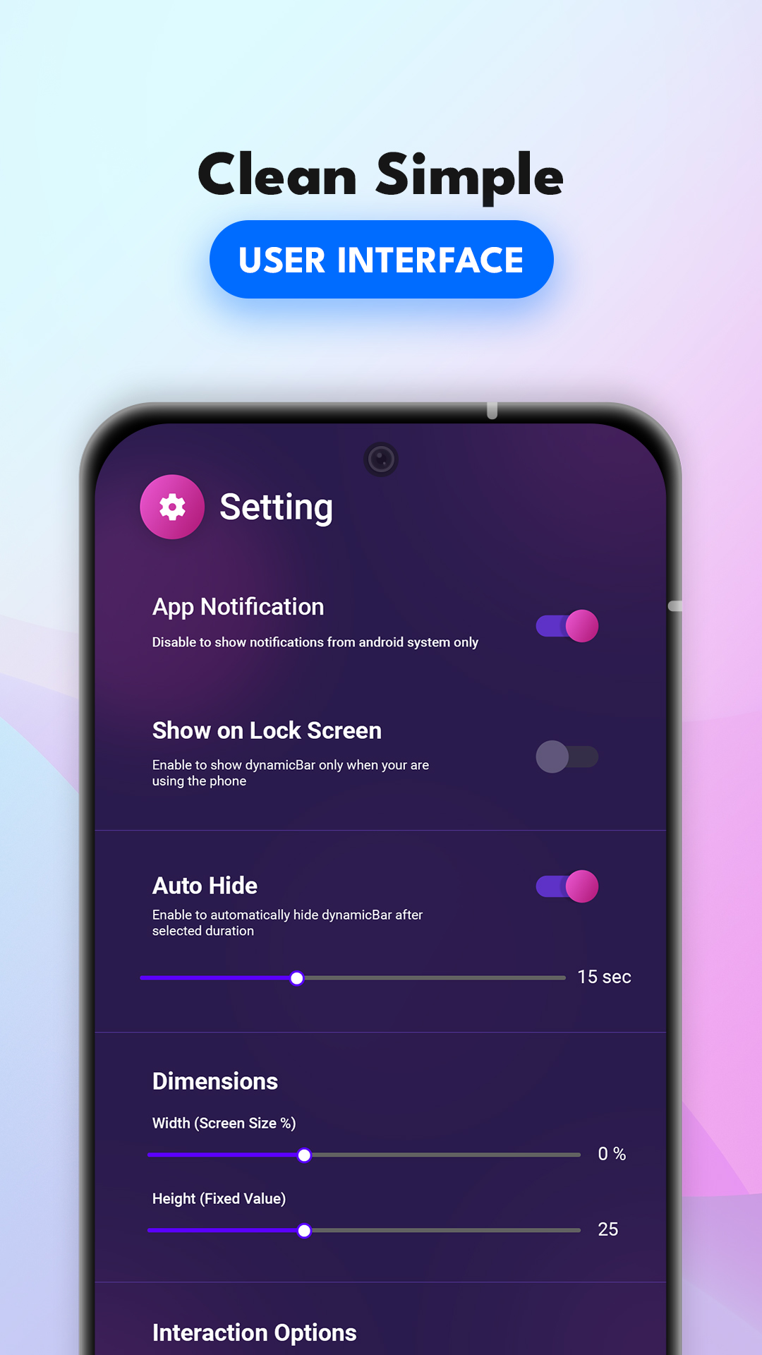 اسکرین شات 4 برنامه Dynamic Island : dynamicBar
