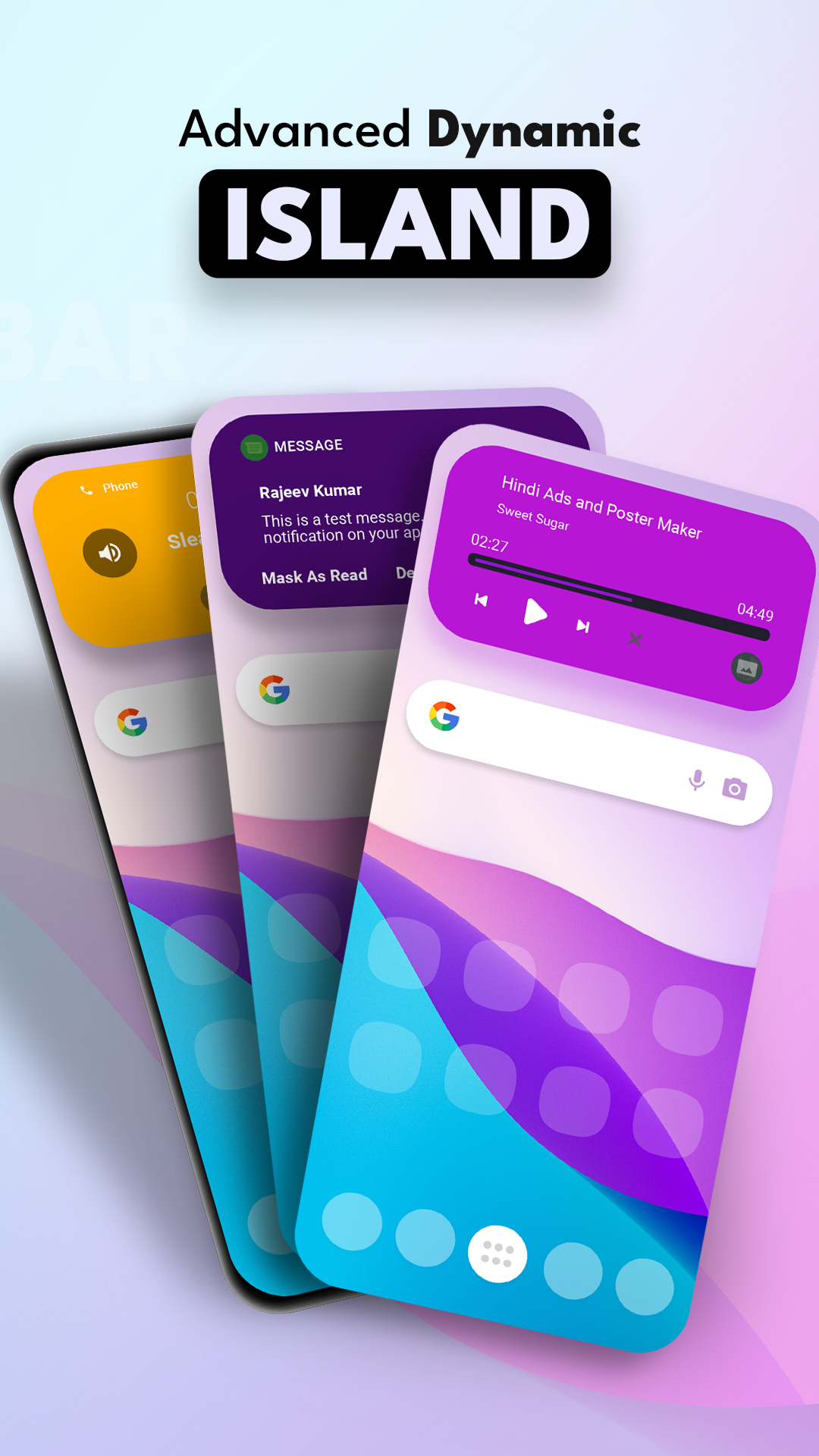 اسکرین شات 1 برنامه Dynamic Island : dynamicBar