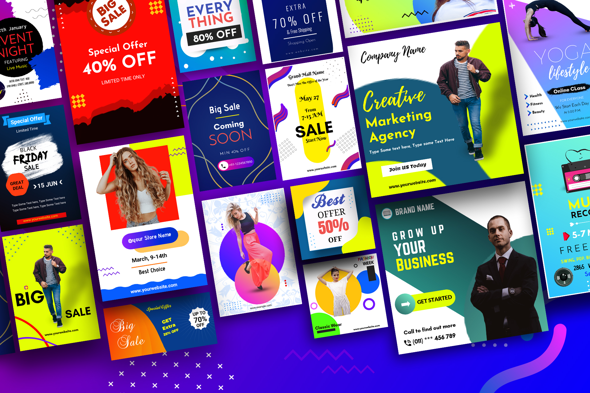 اسکرین شات 1 برنامه Poster Maker : Design Great Po