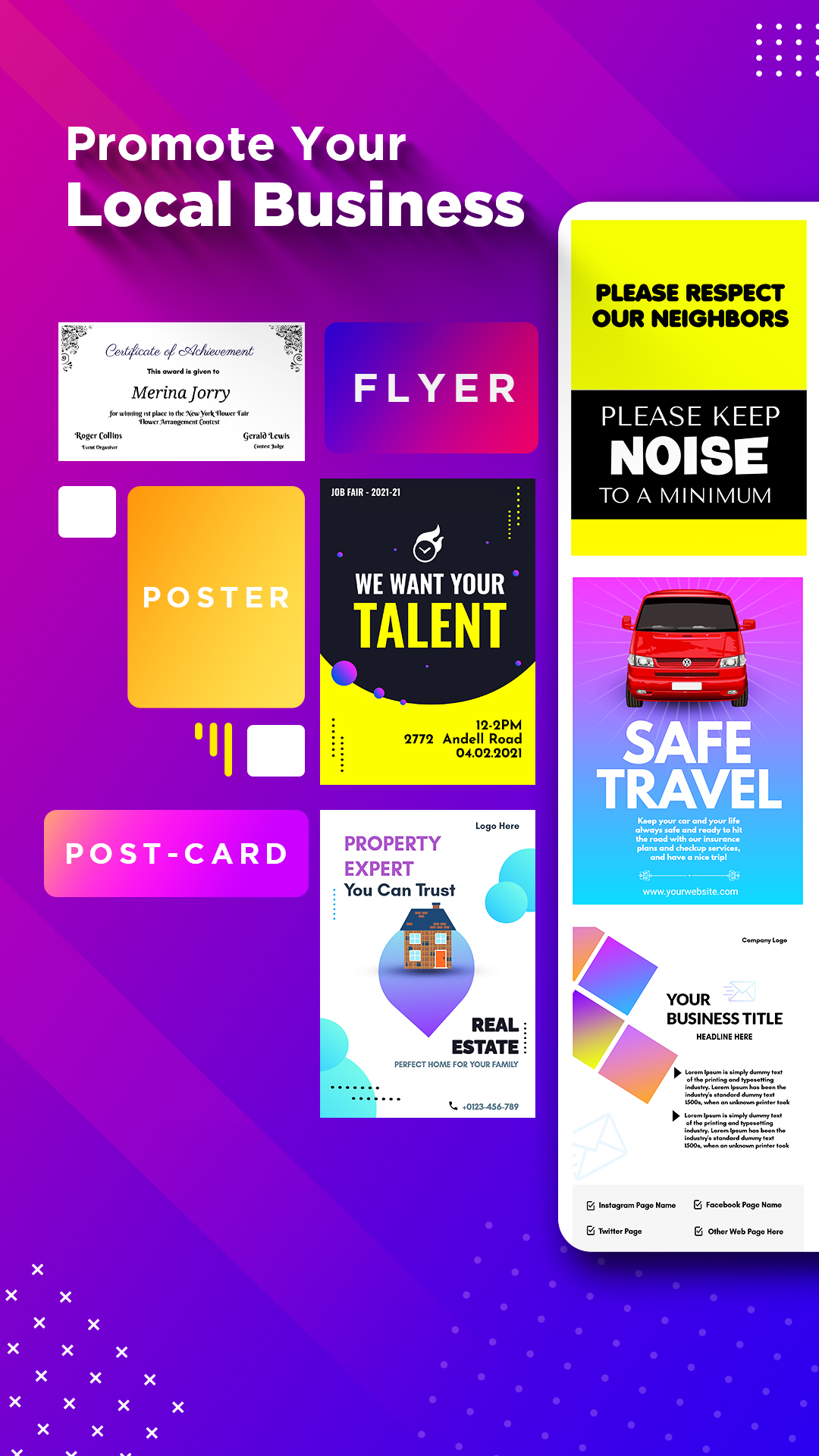 اسکرین شات 2 برنامه Poster Maker : Design Great Po
