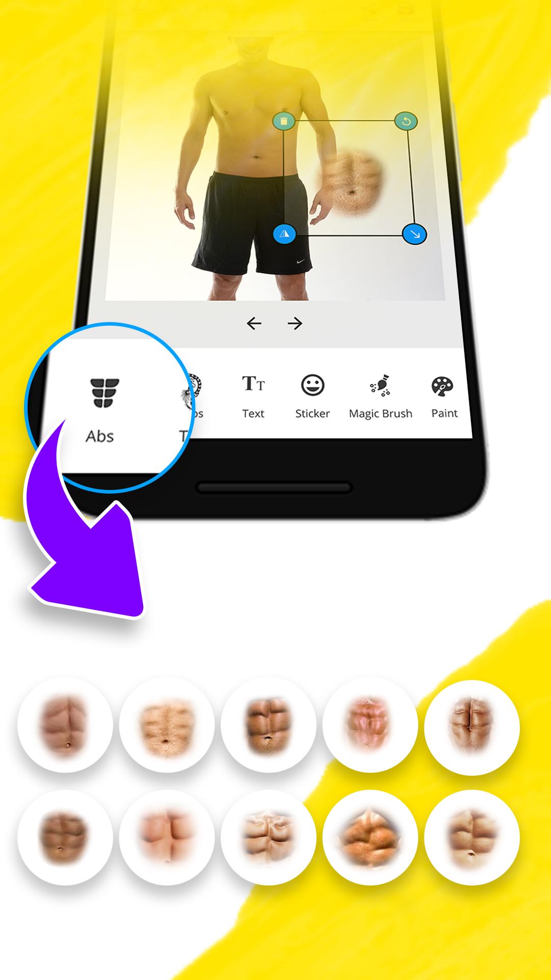 اسکرین شات 4 برنامه Six Pack Abs Photo Editor