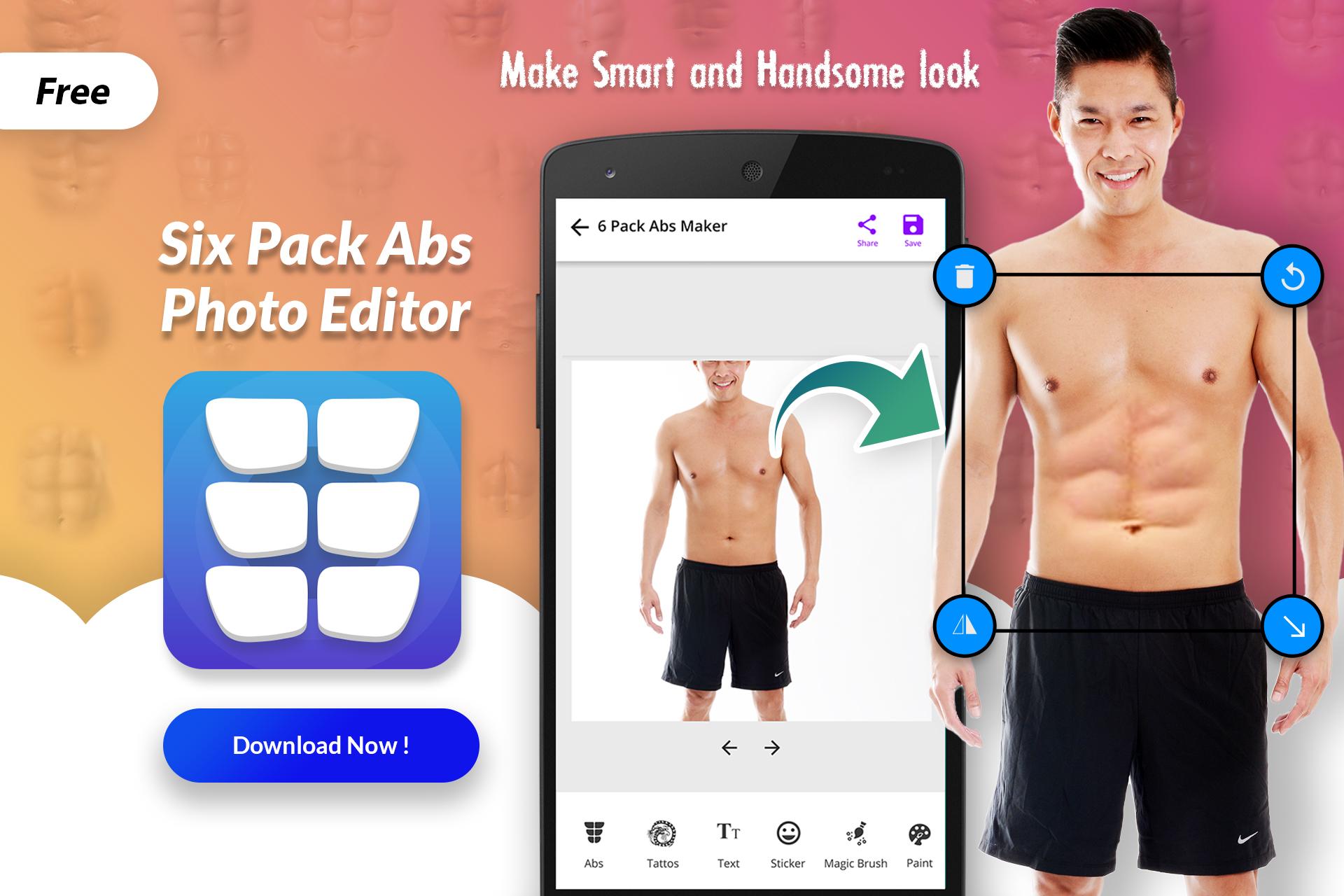 اسکرین شات 3 برنامه Six Pack Abs Photo Editor