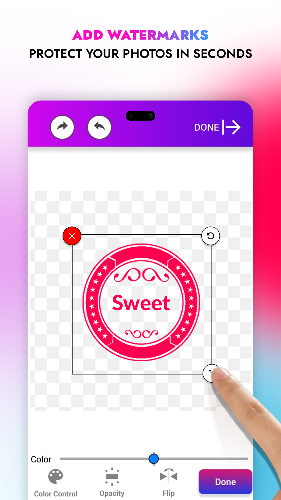 اسکرین شات 2 برنامه Watermark Image Copyright