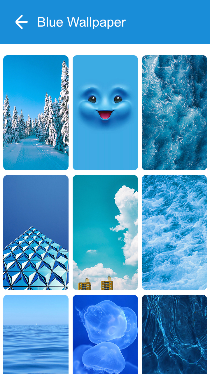 اسکرین شات 7 برنامه Blue Wallpaper 2025