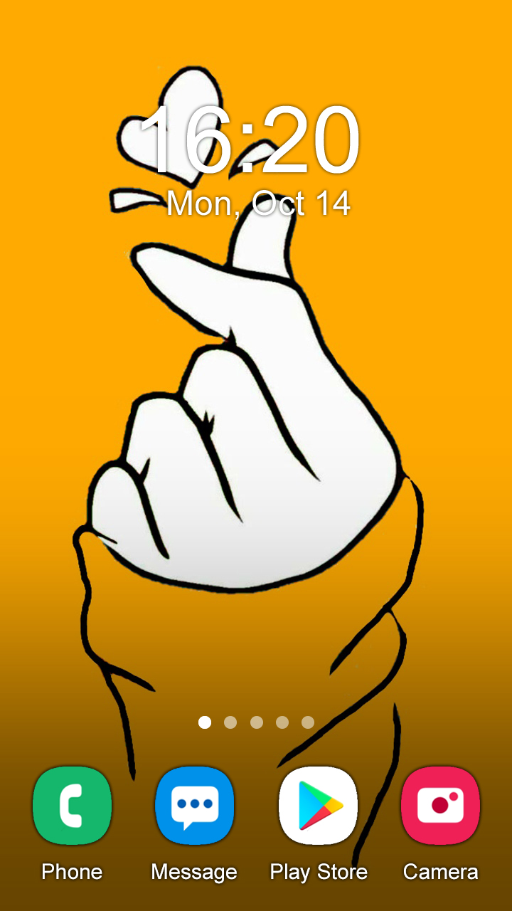 اسکرین شات 4 برنامه Finger Heart Wallpaper 2025