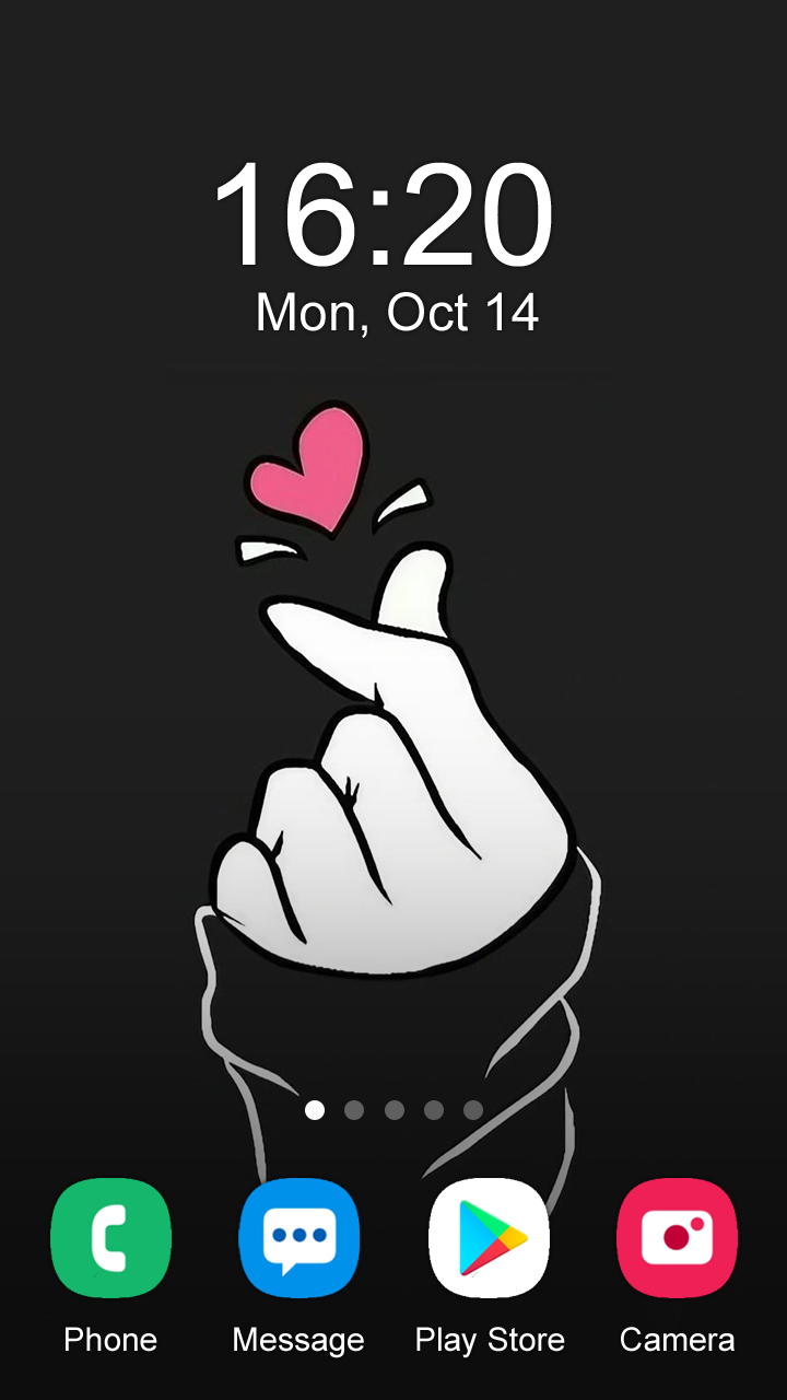 اسکرین شات 2 برنامه Finger Heart Wallpaper 2024