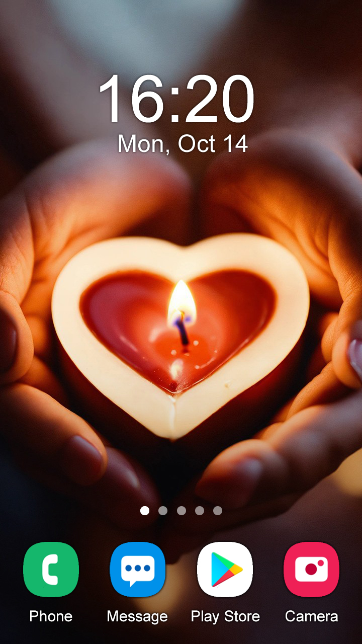 اسکرین شات 5 برنامه Finger Heart Wallpaper 2024