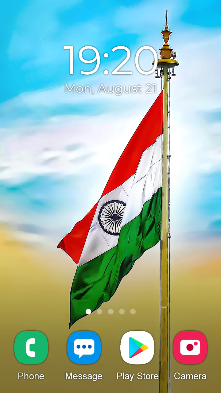 اسکرین شات 3 برنامه India Flag Wallpaper 2024