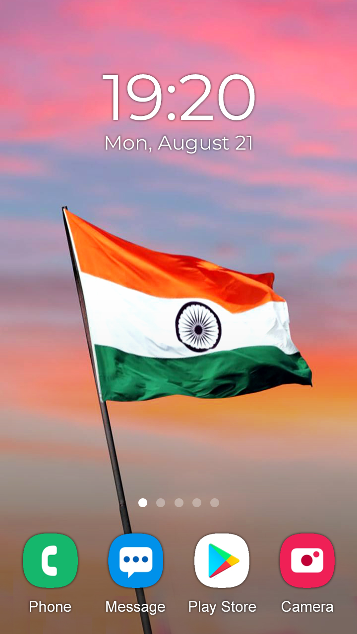 اسکرین شات 5 برنامه India Flag Wallpaper 2025