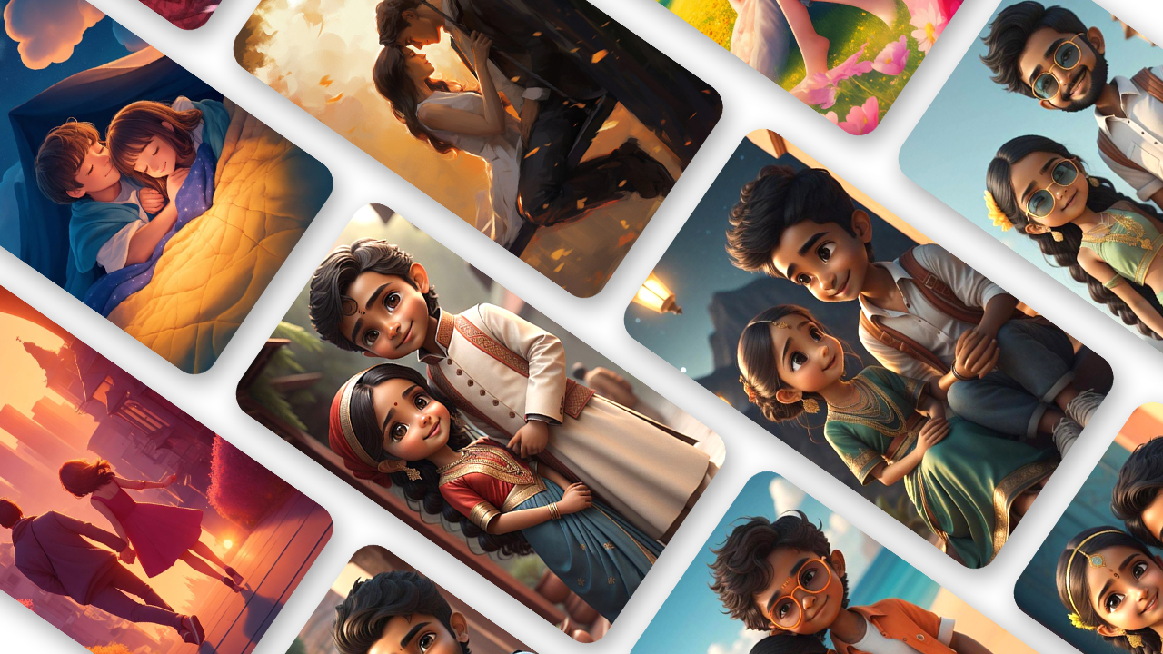 اسکرین شات 1 برنامه Love Couple Wallpaper 2025