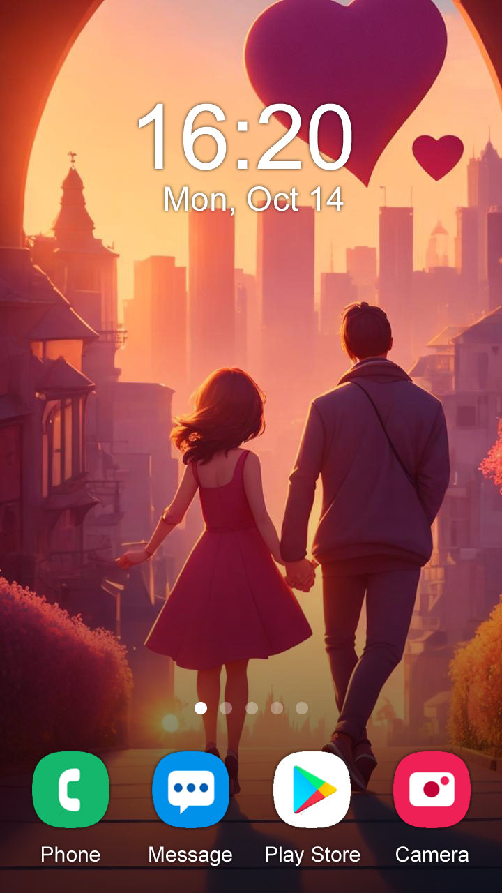 اسکرین شات 2 برنامه Love Couple Wallpaper 2025