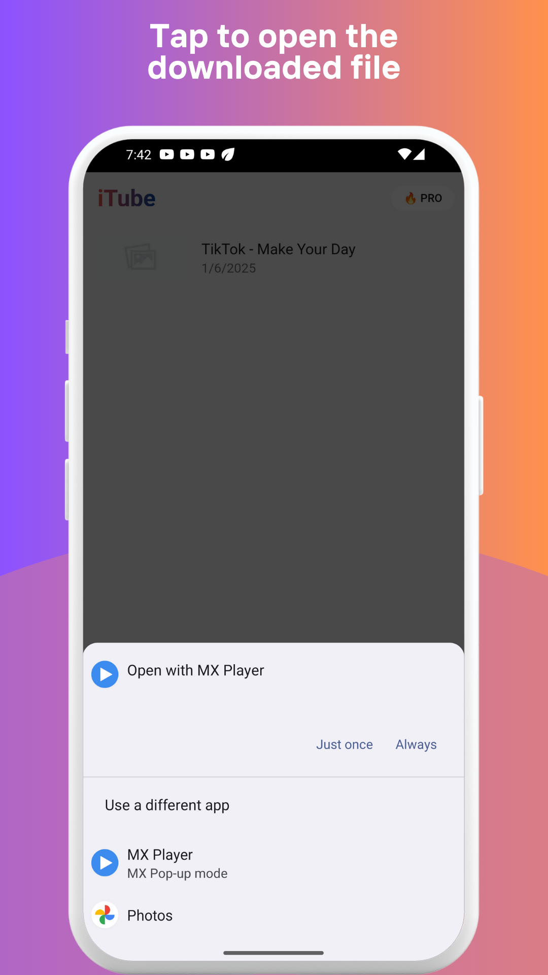 اسکرین شات 4 برنامه iTube: Video Downloader