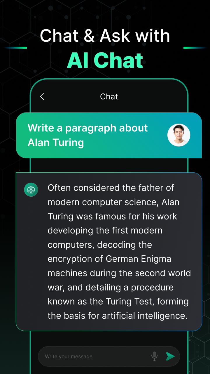 اسکرین شات 6 برنامه AI Chat - Ask your AI Chatbot