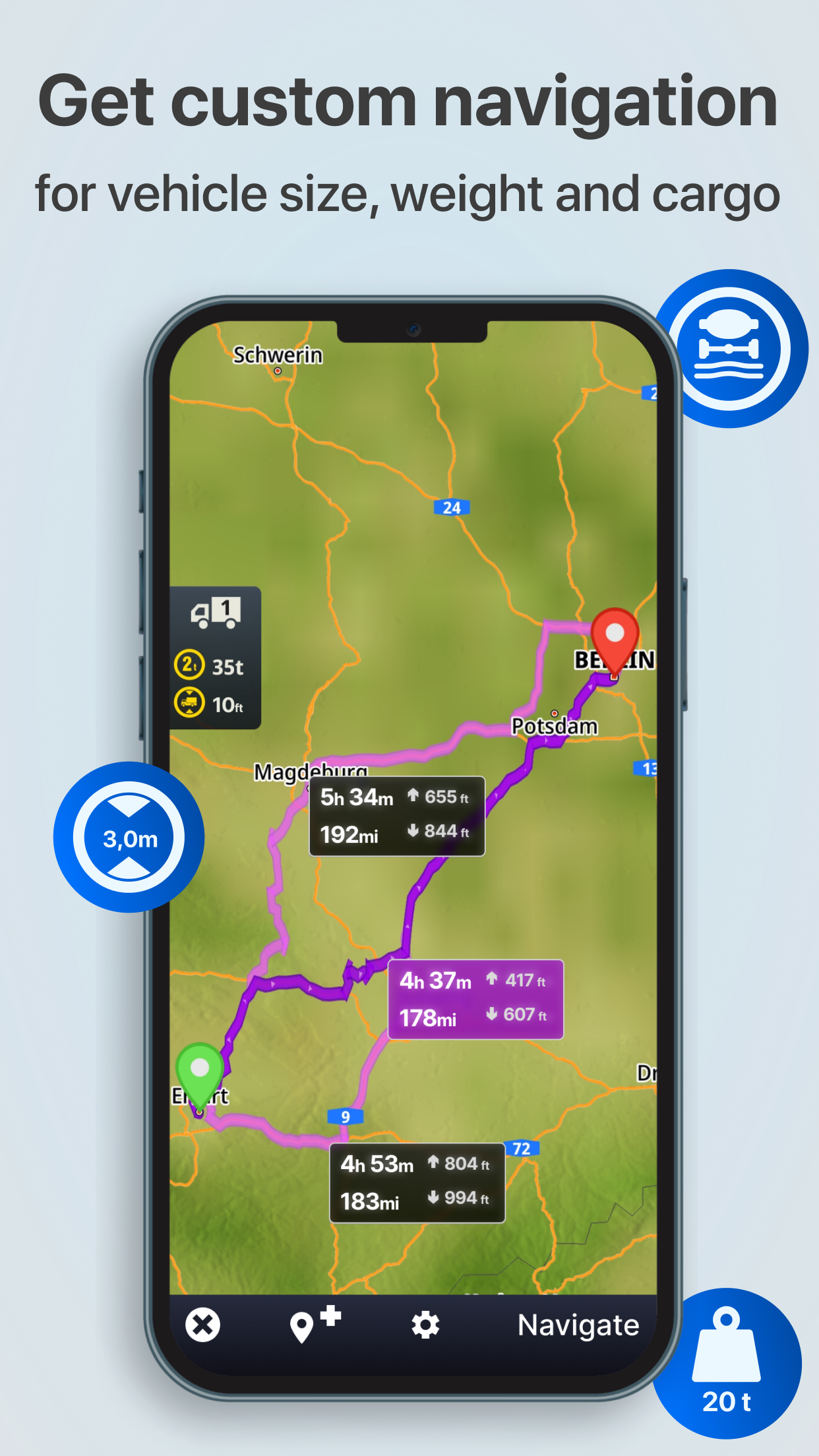 اسکرین شات 2 برنامه Sygic GPS Truck & Caravan