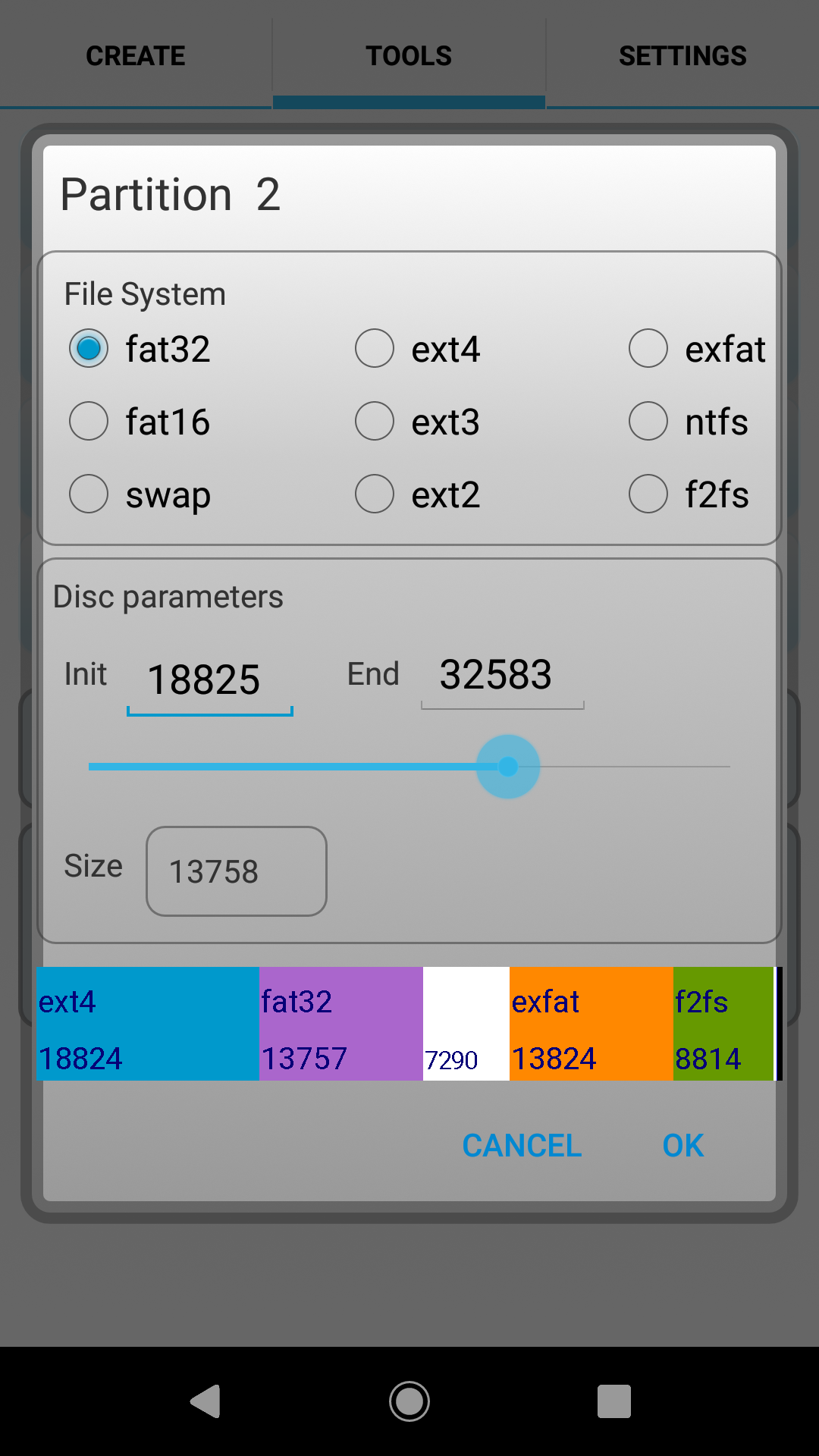 اسکرین شات 3 برنامه AParted ( Sd card Partition )