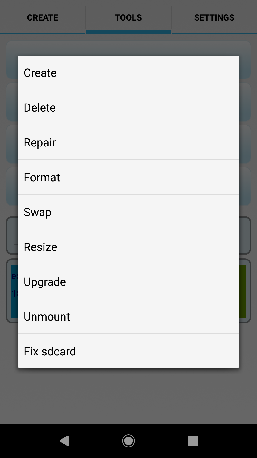 اسکرین شات 7 برنامه AParted ( Sd card Partition )