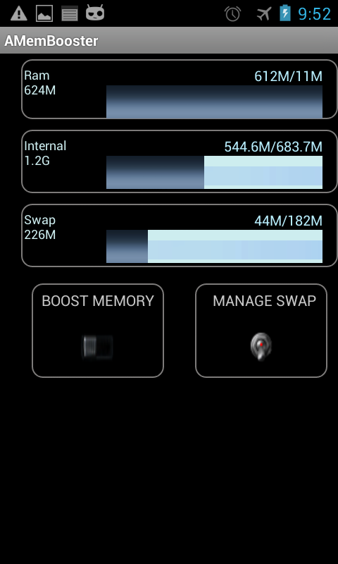 اسکرین شات 1 برنامه AMemoryTool Swap Enabler Root