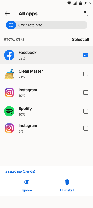 اسکرین شات 3 برنامه Norton Clean, Junk Removal