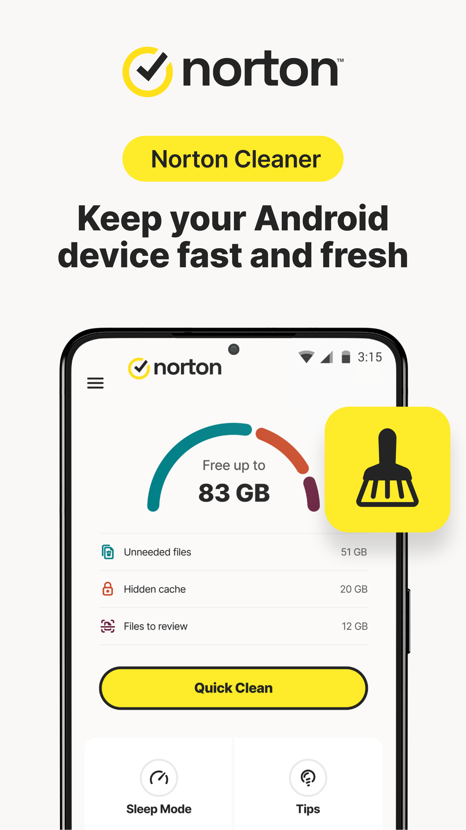اسکرین شات 1 برنامه Norton Cleaner – Junk removal