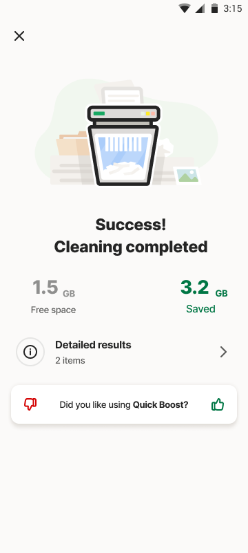 اسکرین شات 2 برنامه Norton Clean, Junk Removal