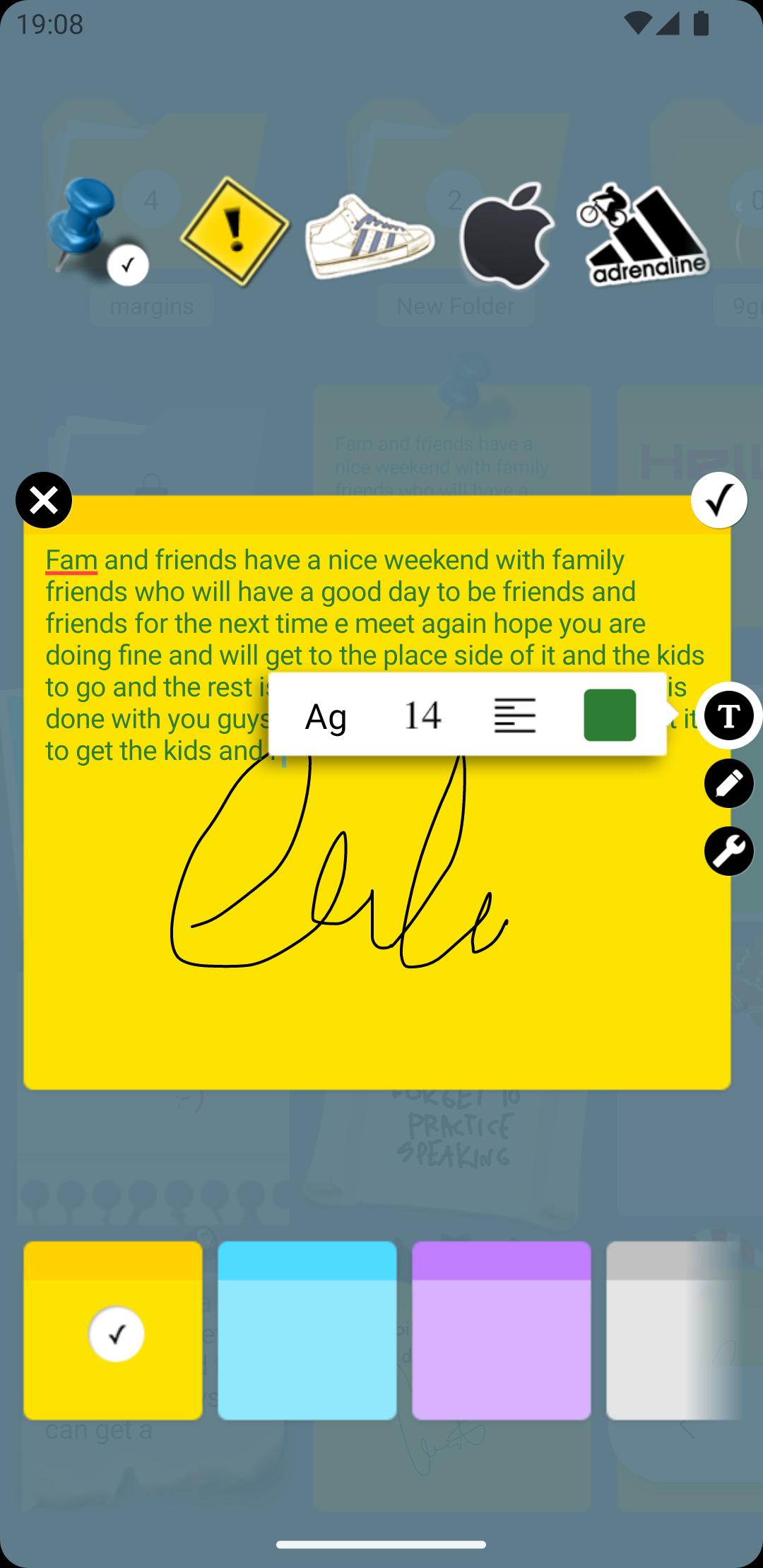 اسکرین شات 3 برنامه Sticky Notes + Widget