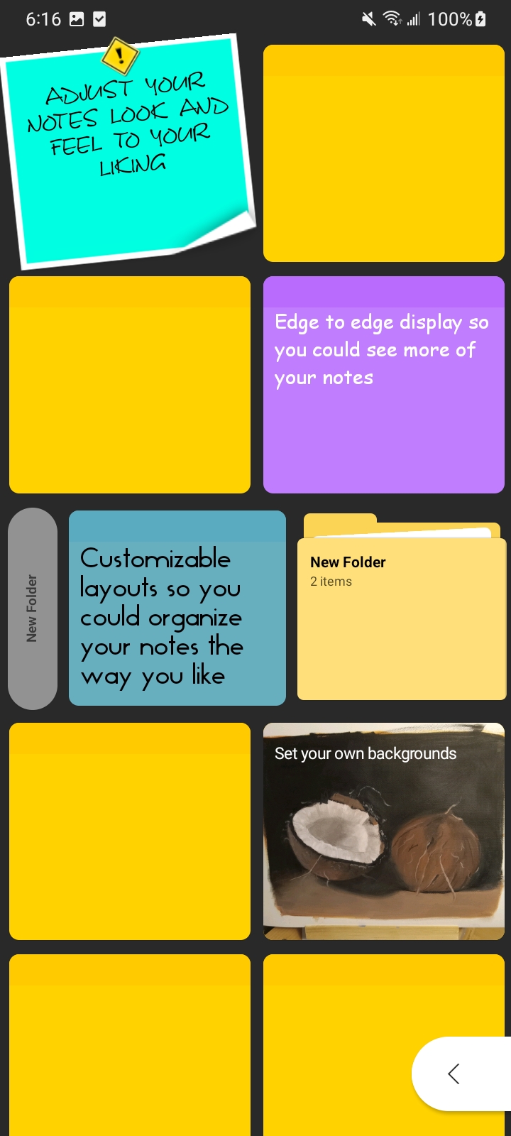 اسکرین شات 4 برنامه WeeNote Notes and Widget