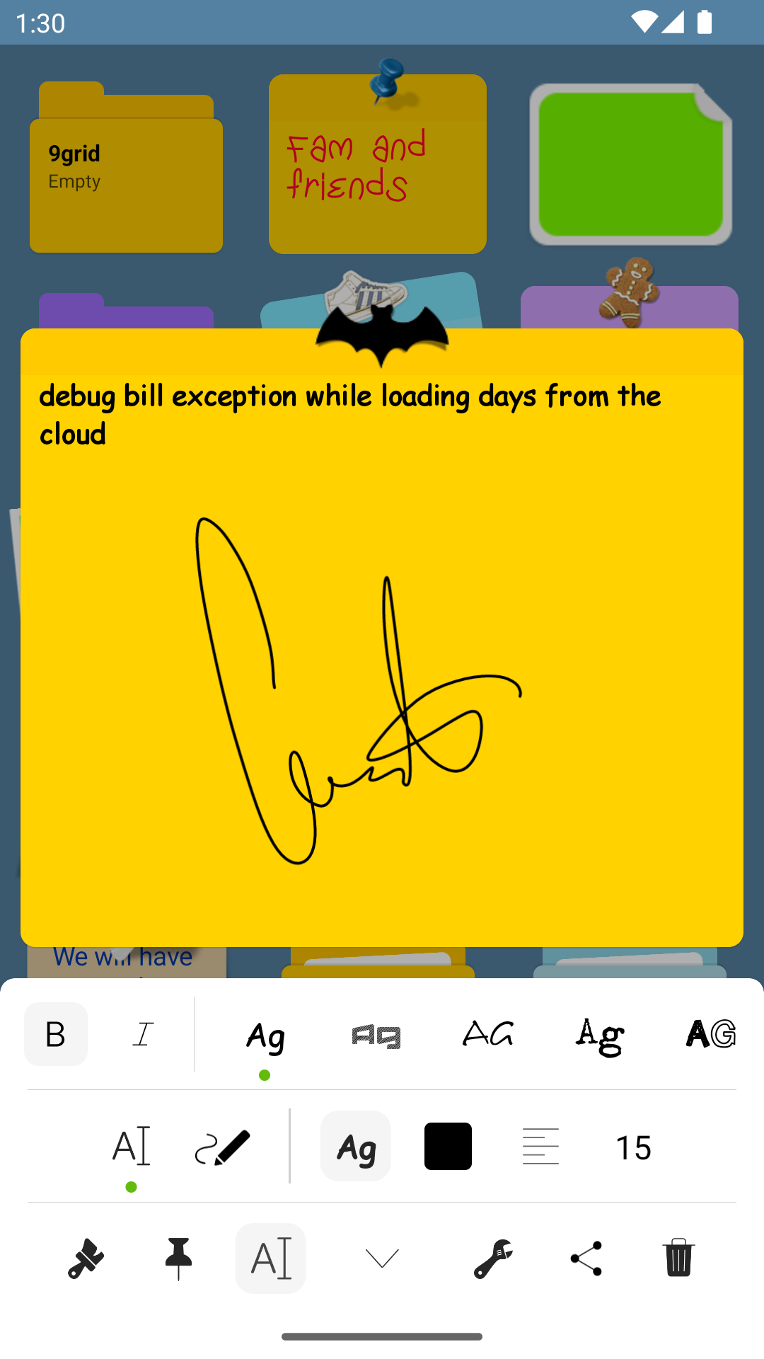 اسکرین شات 5 برنامه WeeNote Notes and Widget