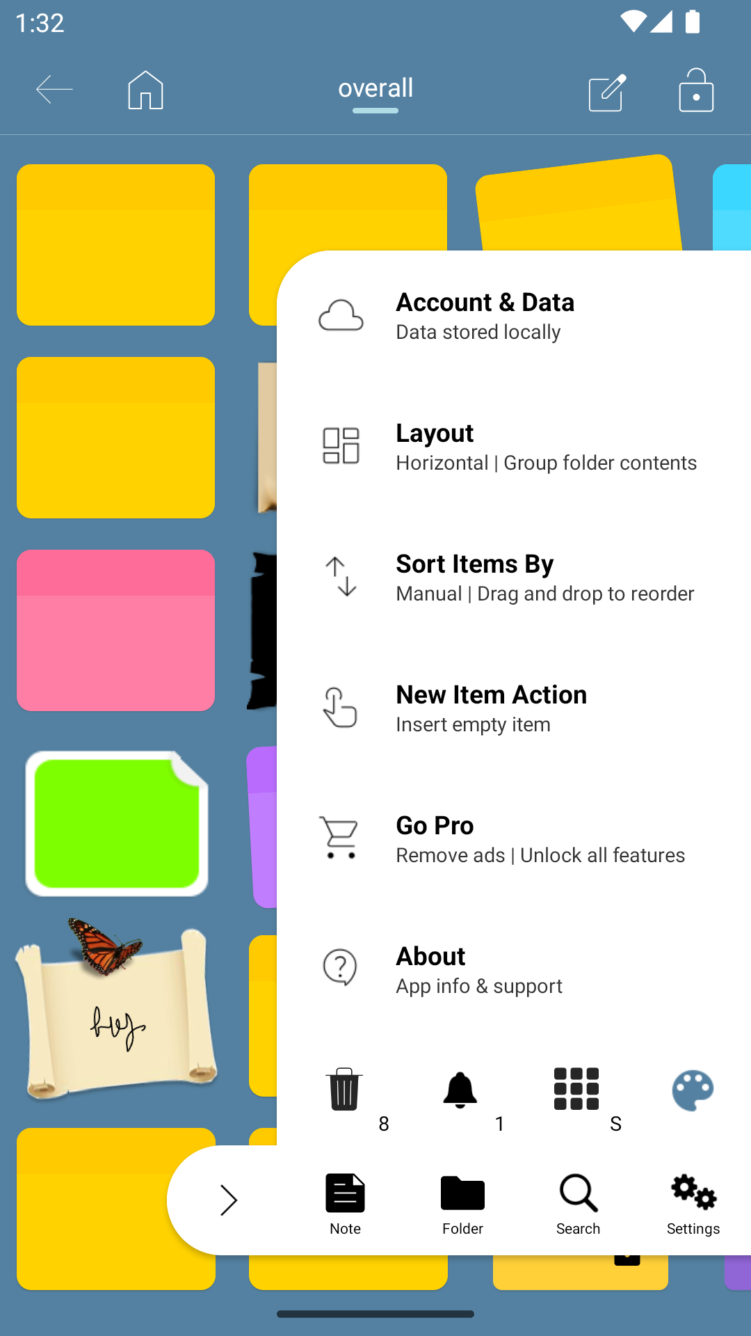 اسکرین شات 6 برنامه WeeNote Notes and Widget