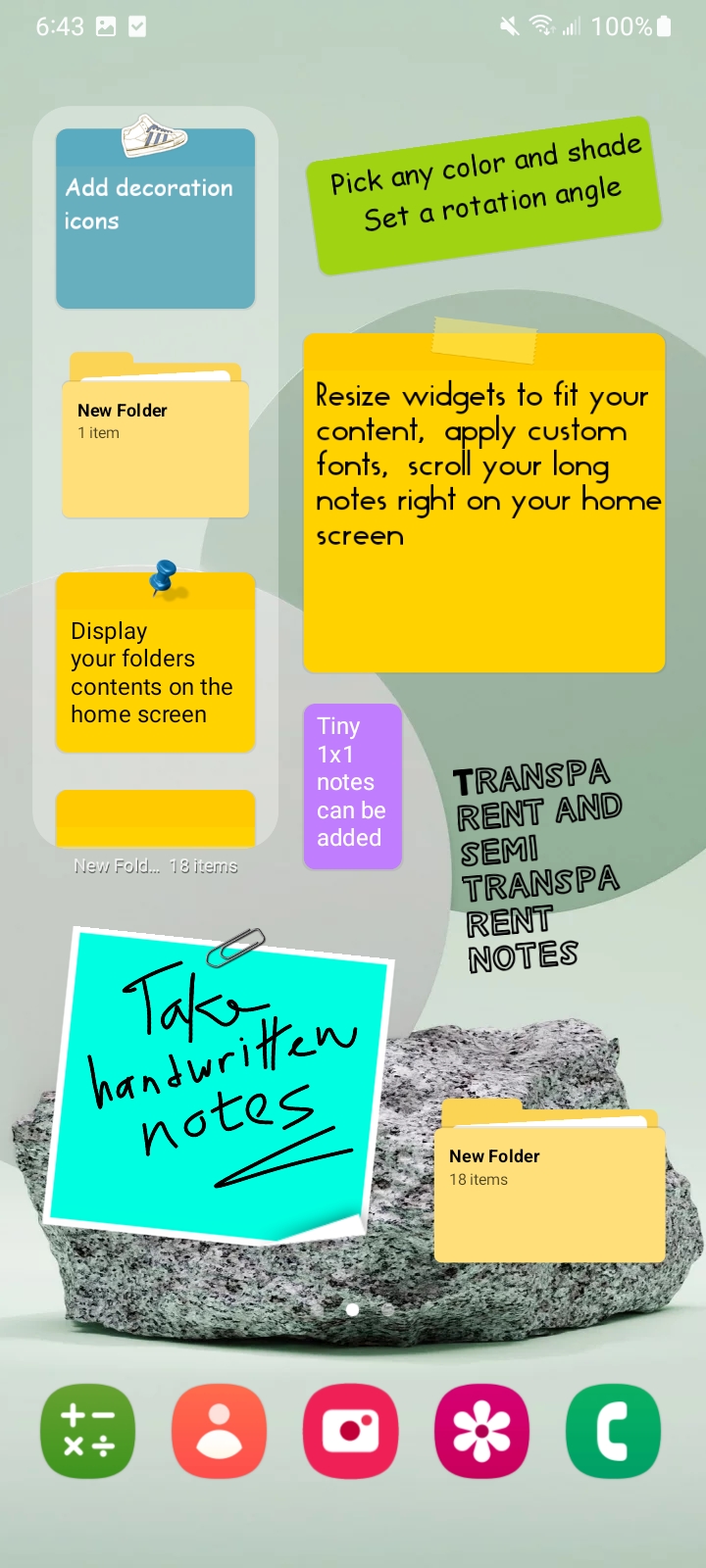 اسکرین شات 2 برنامه WeeNote Notes and Widget