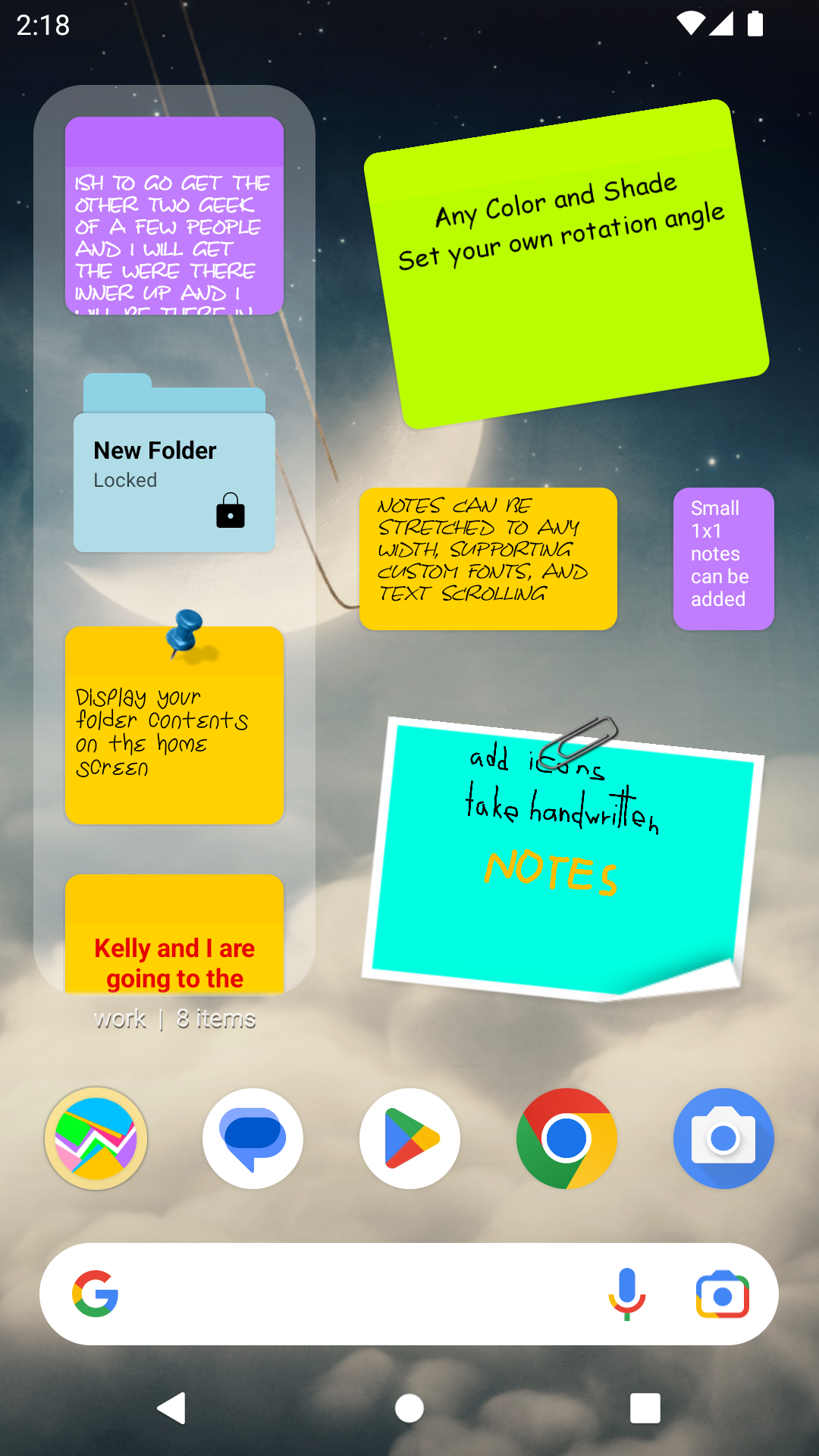 اسکرین شات 2 برنامه WeeNote Notes and Widget