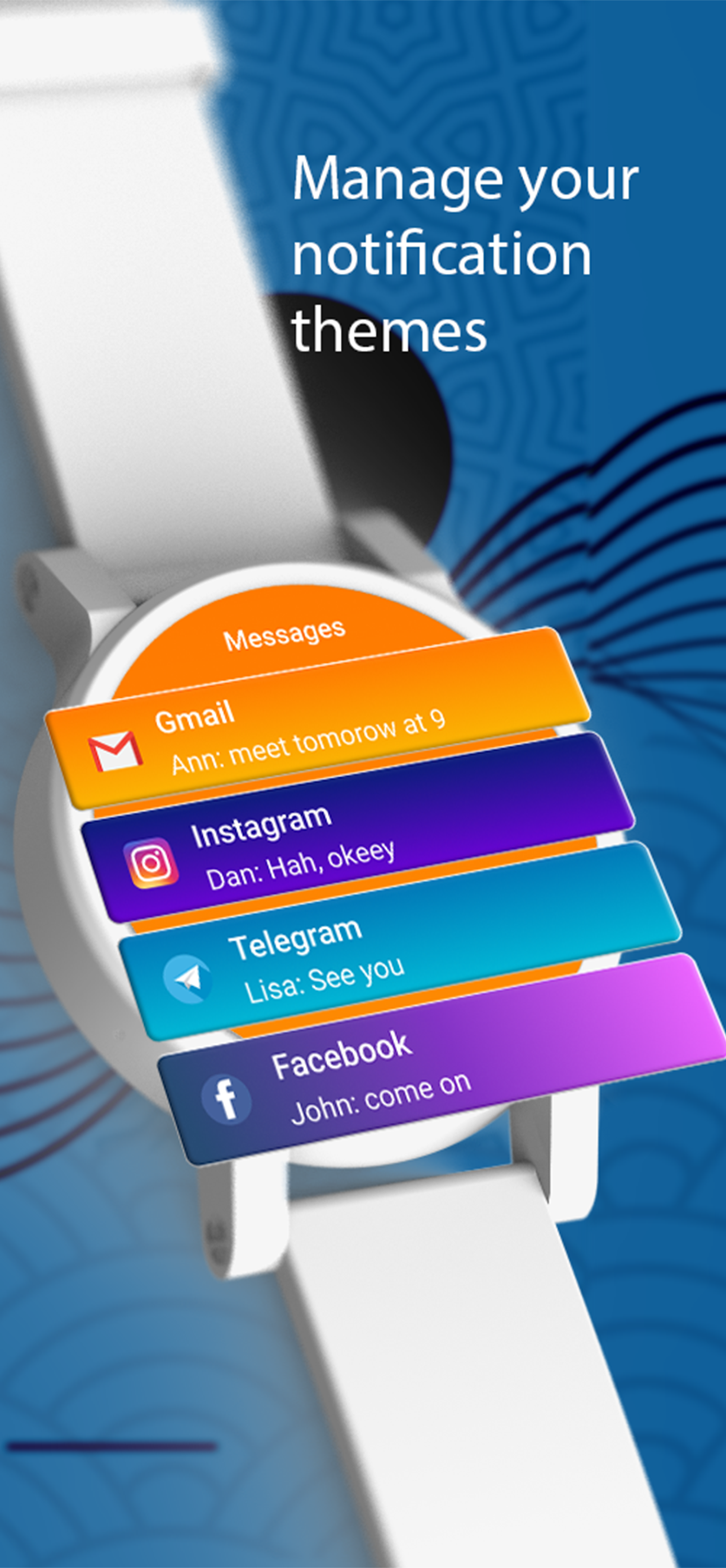 اسکرین شات 4 برنامه Smart watch app: bt notifier