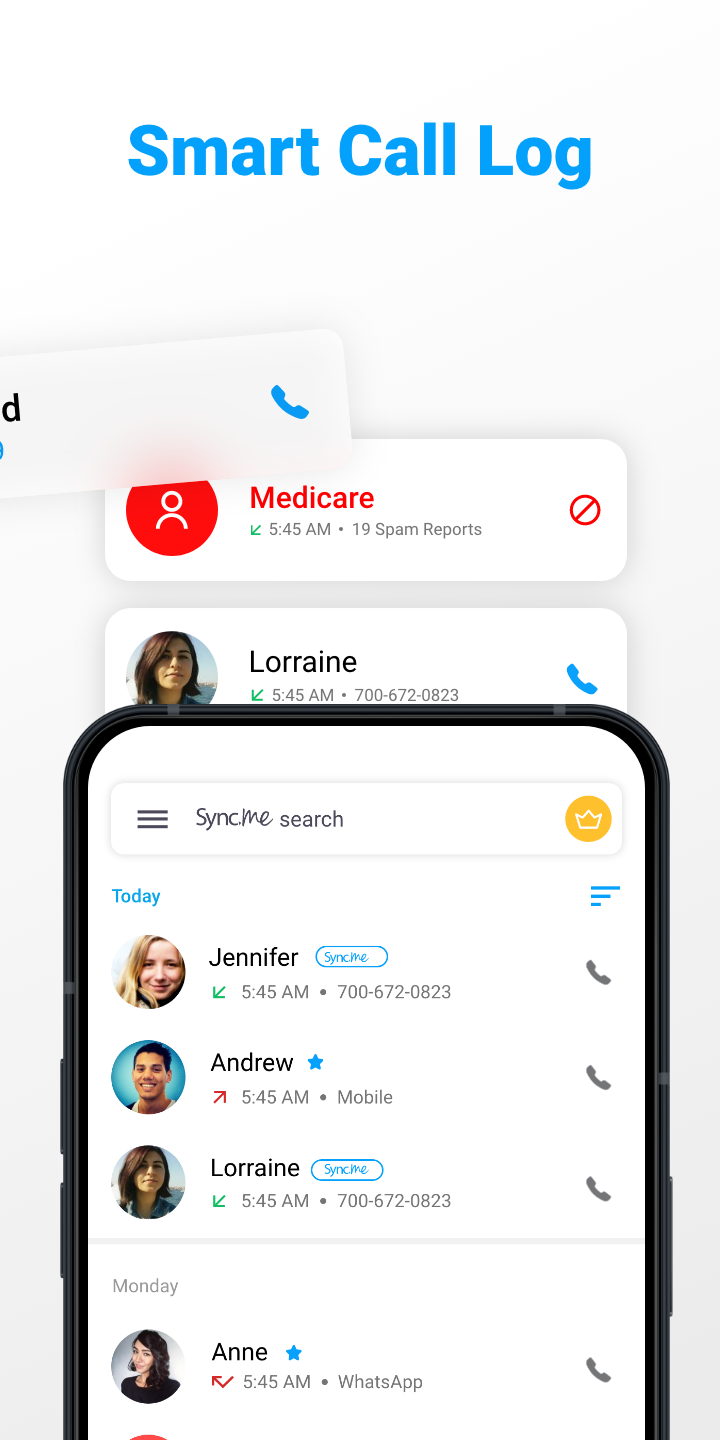 اسکرین شات 4 برنامه Sync.ME: Caller ID & Contacts