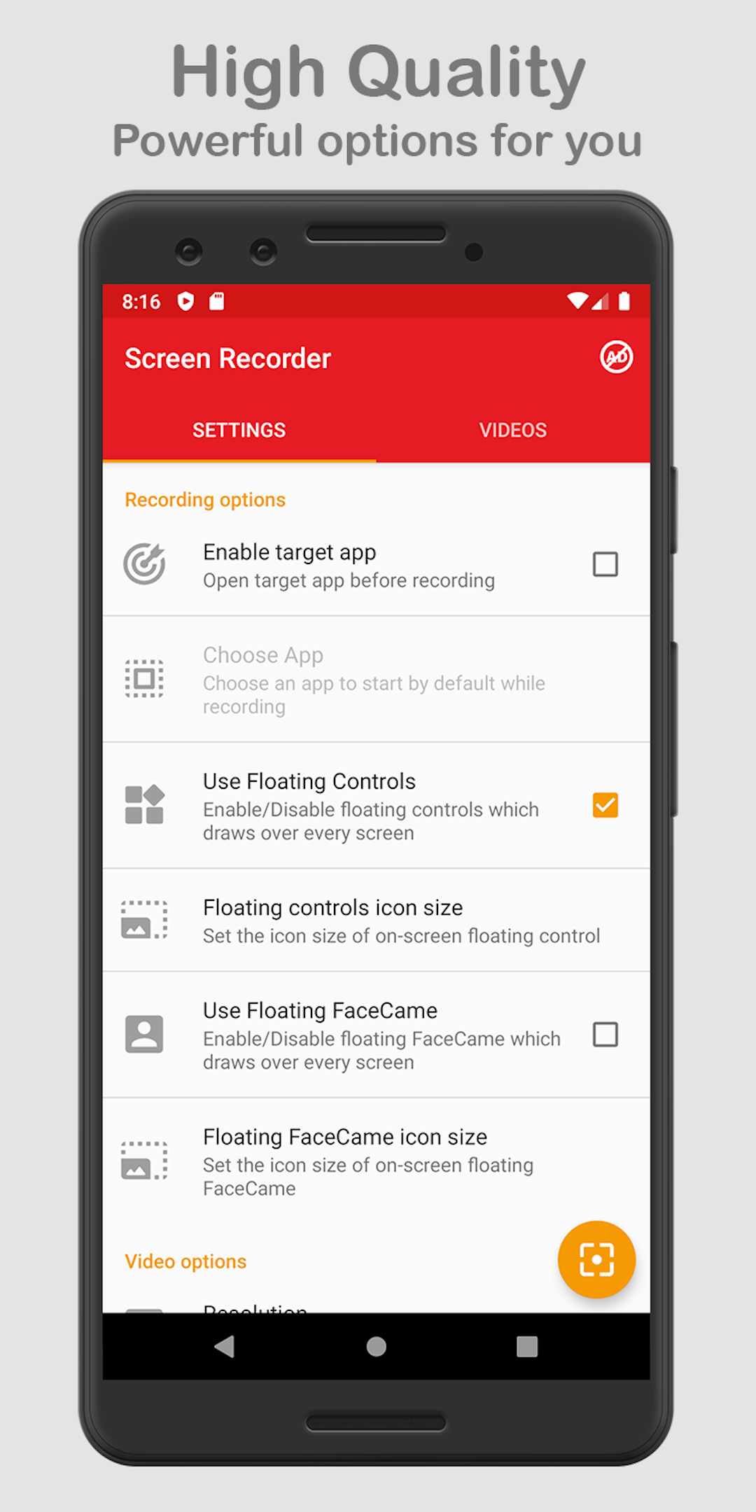 اسکرین شات 2 برنامه Mini Screen Recorder