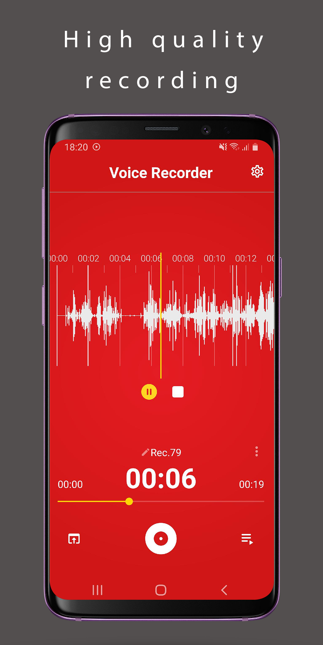 اسکرین شات 1 برنامه Voice Recorder