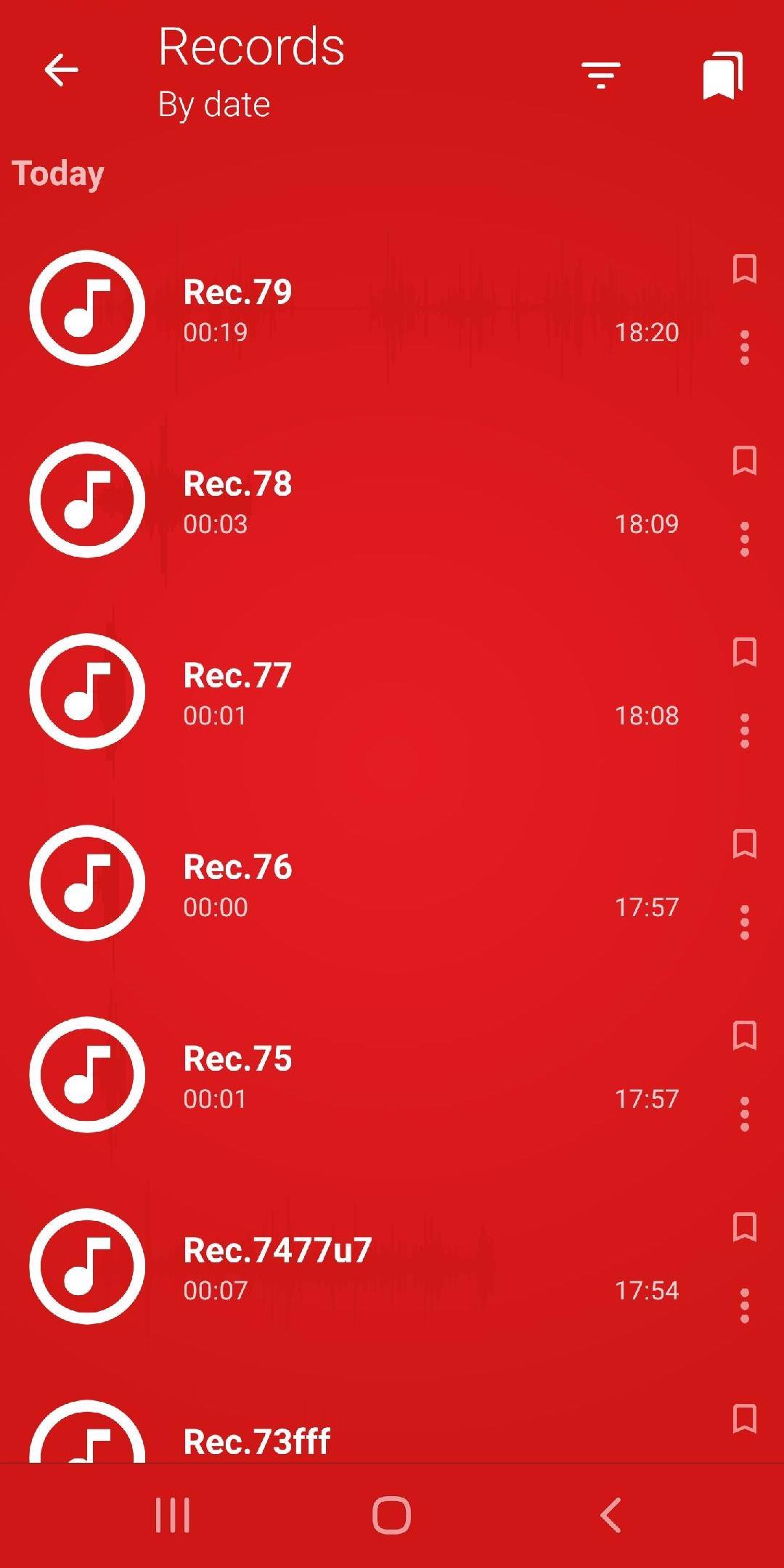 اسکرین شات 6 برنامه Voice Recorder